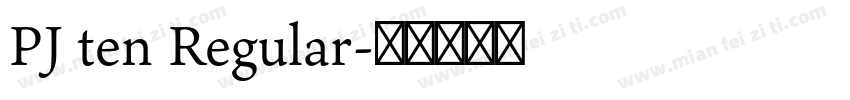 PJ ten Regular字体转换